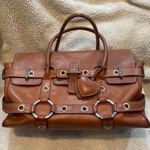 Luella Bartley "Gisele" handbag Caramel brown Top handle leather satchel VGUC